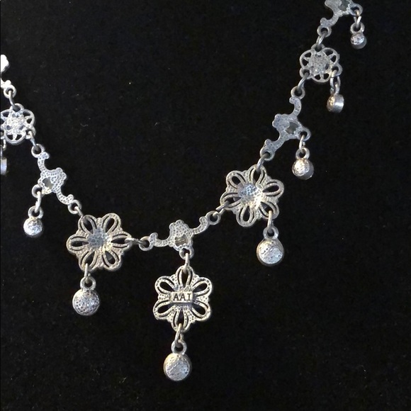 sparkly necklace black and clear rhinestones - Picture 8 of 8